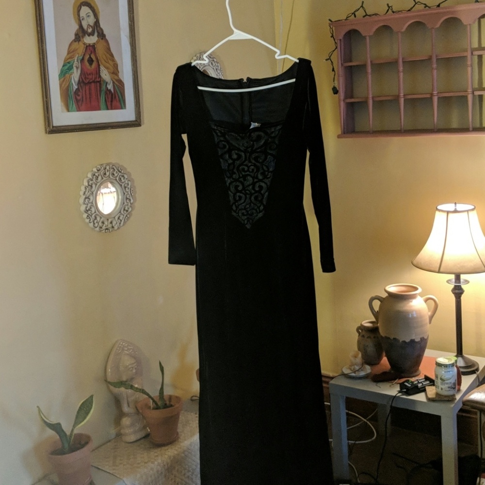 Tadashi velvet evening dress